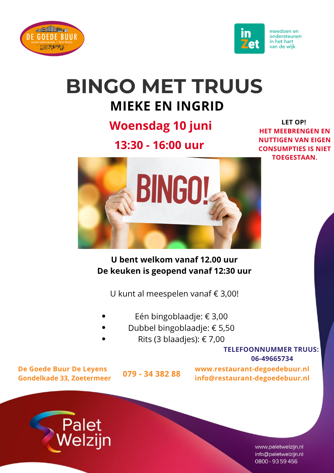 Bingo met Truus woensdag 10 juni 2026