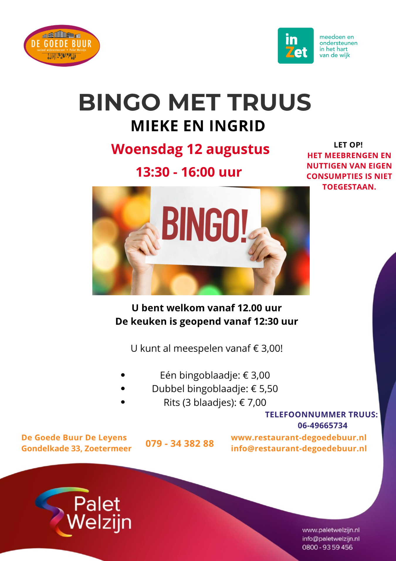 Bingo met Truus woensdag 12 augustus 2026