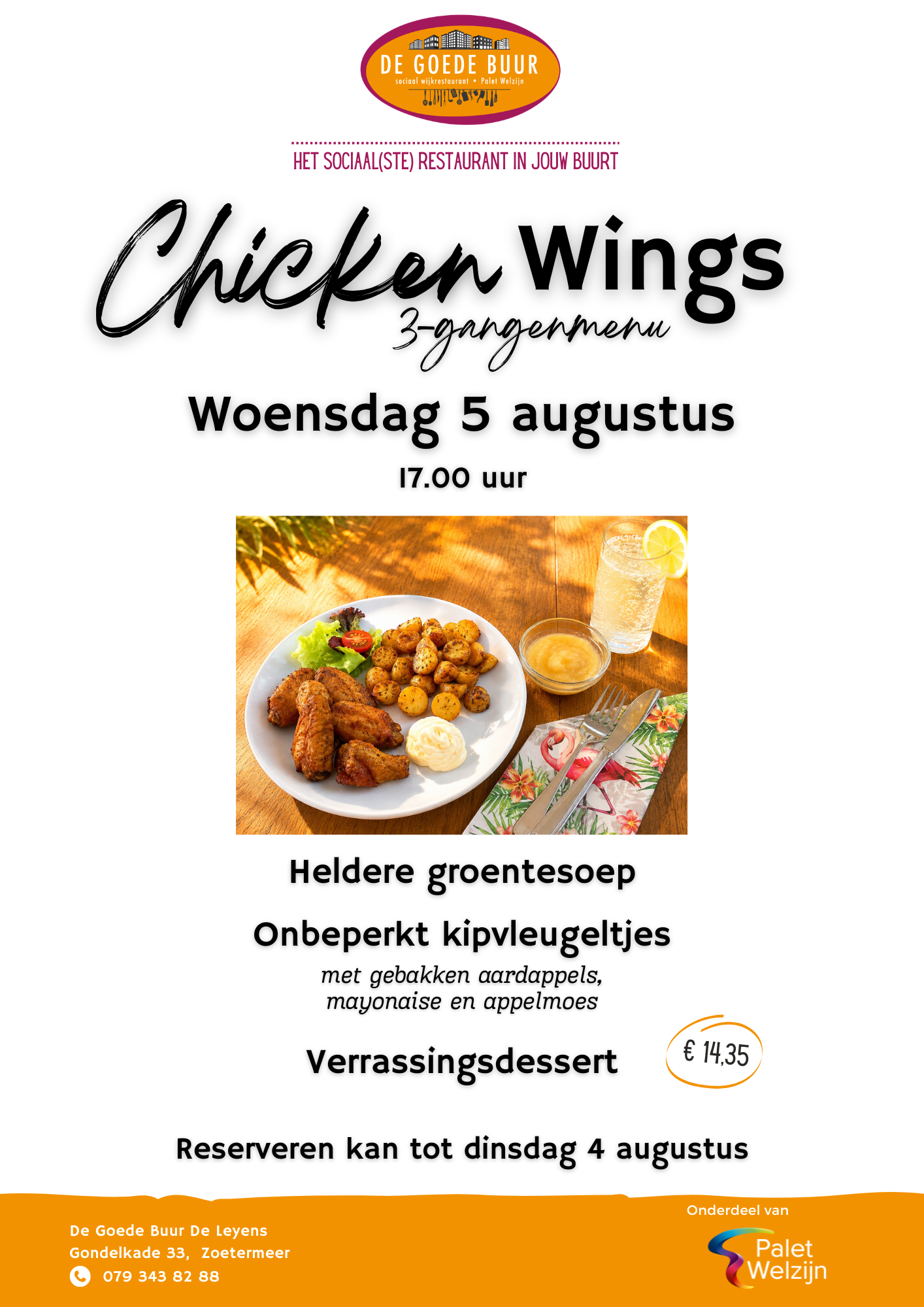 Chicken Wings woensdag 5 augustus 2026
