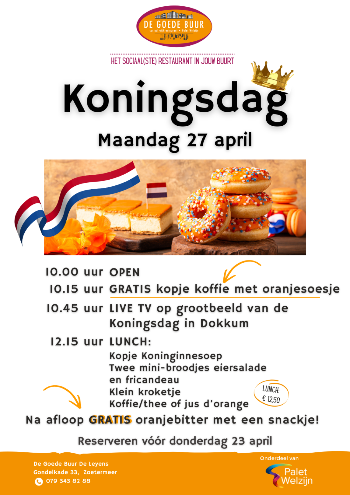 DGB De Leyens Koningsdag 2026 maandag 27 april 2026 website