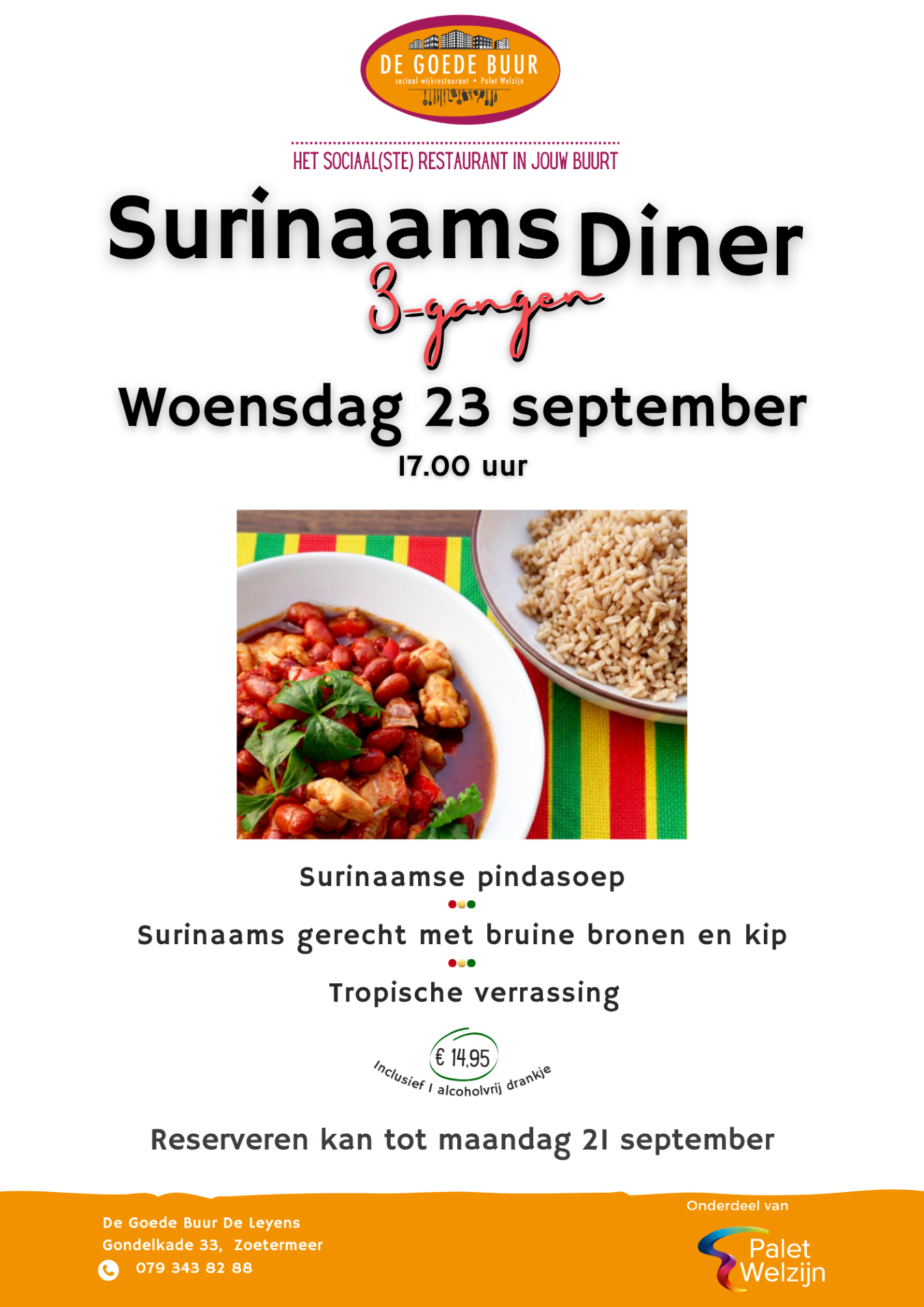 DGB De Leyens Surinaams Diner woensdag 23 september 2026