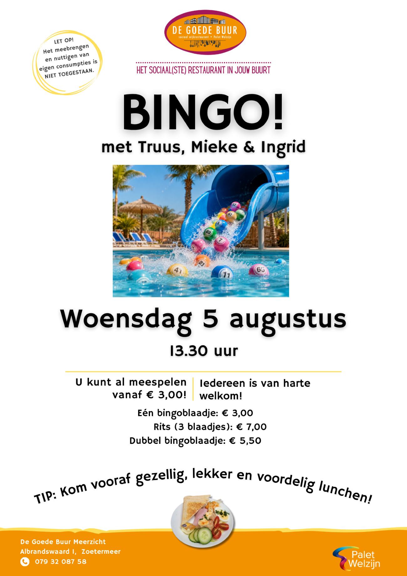 DGB Meerzicht Bingo met Truus woensdag 5 augustus 2026