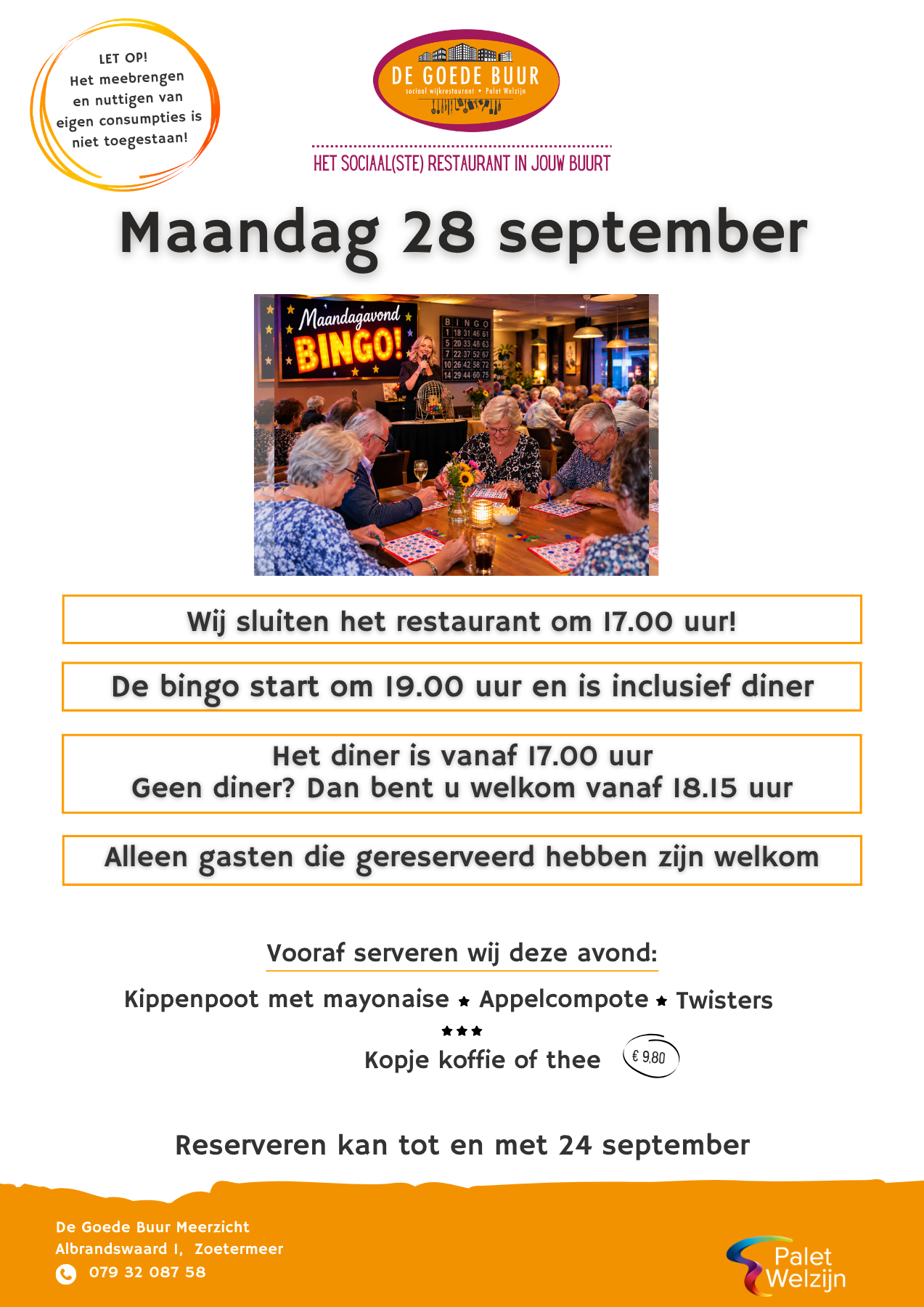 DGB Meerzicht Maandagavond Bingo maandag 28 september 2026