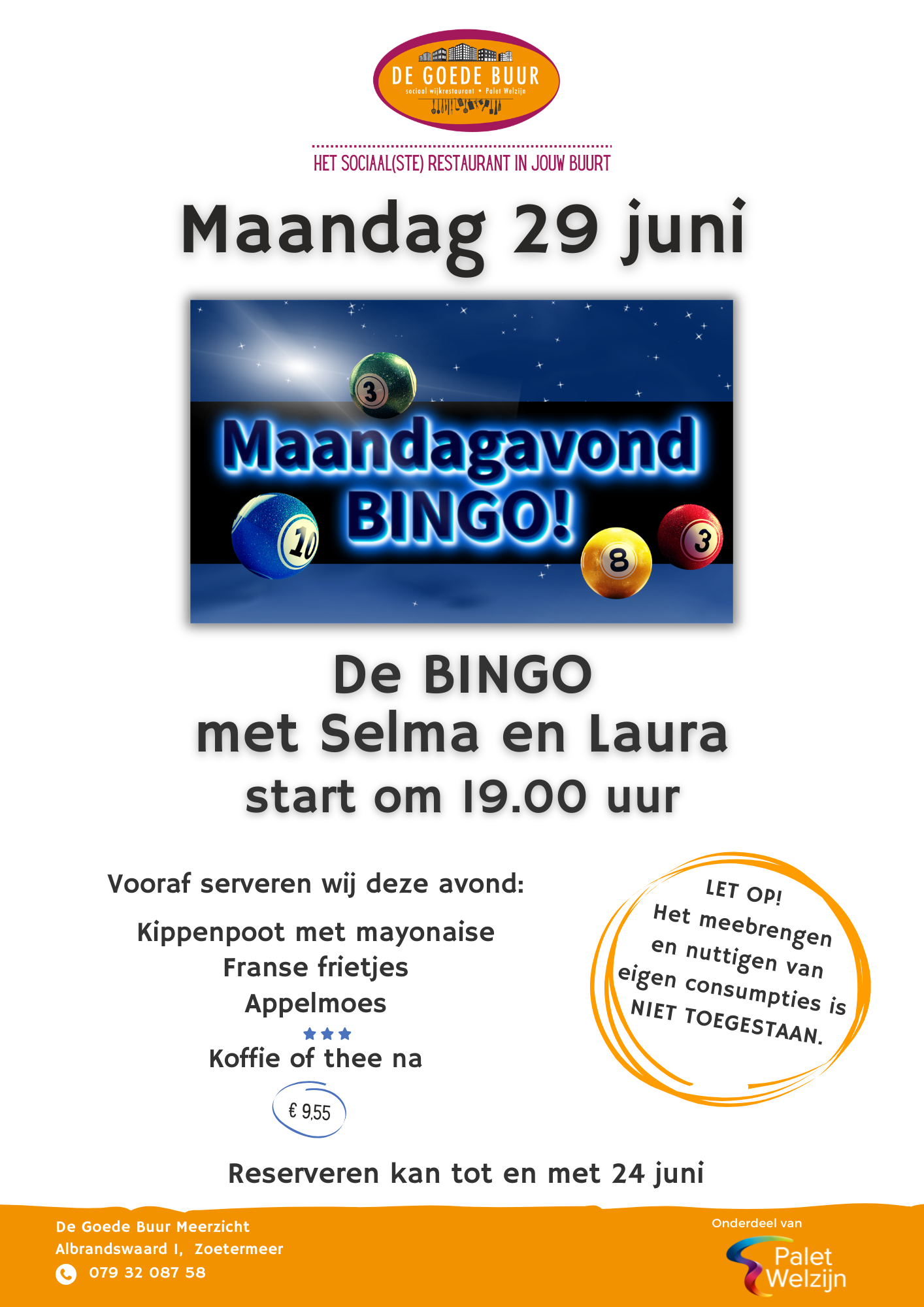 DGB Meerzicht Maandagavond Bingo maandag 29 juni 2026