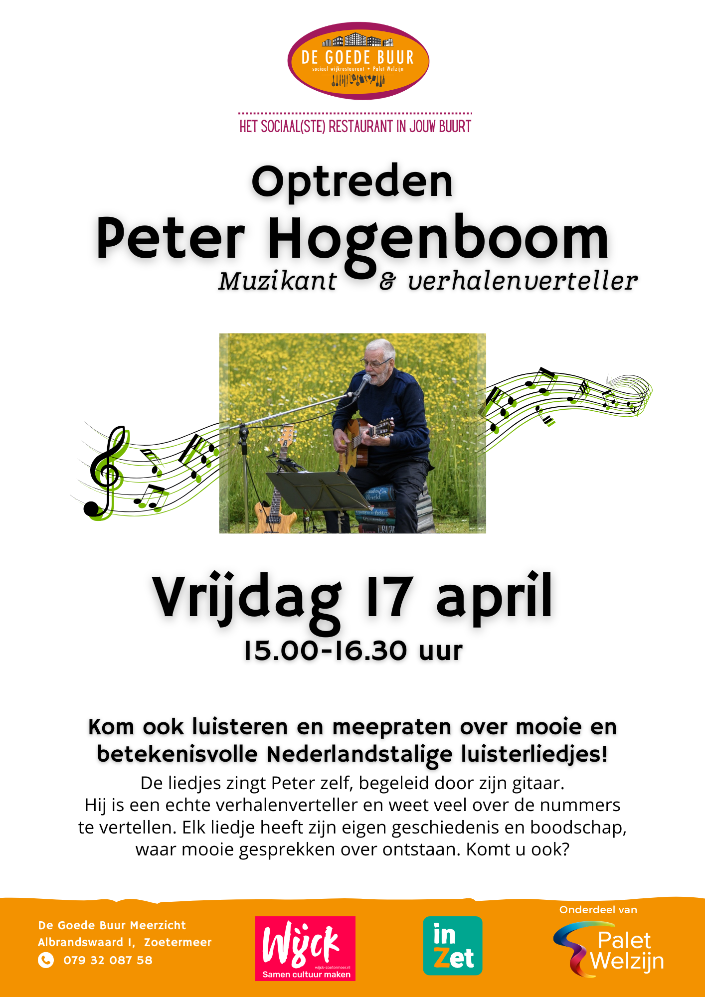 DGB Meerzicht Optreden Peter Hogenboom vrijdag 17 april 2026