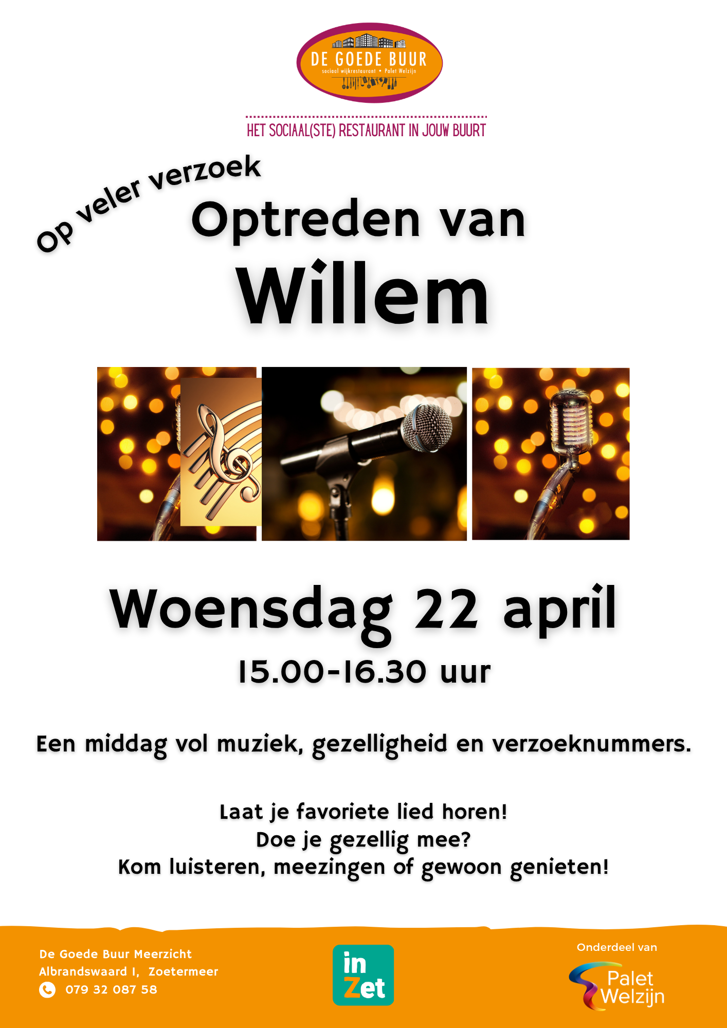 DGB Meerzicht Optreden Willem woensdag 22 april 2026